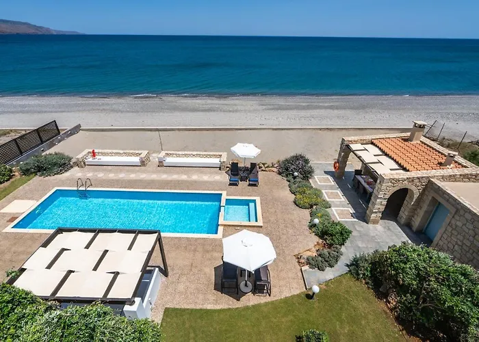 Beachfront Villa Turquoise With Private Pool, Bbq And Ping Pong Table