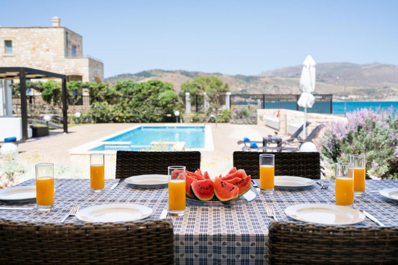 Beachfront Turquoise With Private Pool, Bbq And Ping Pong Table Villa Chania (Crete)
