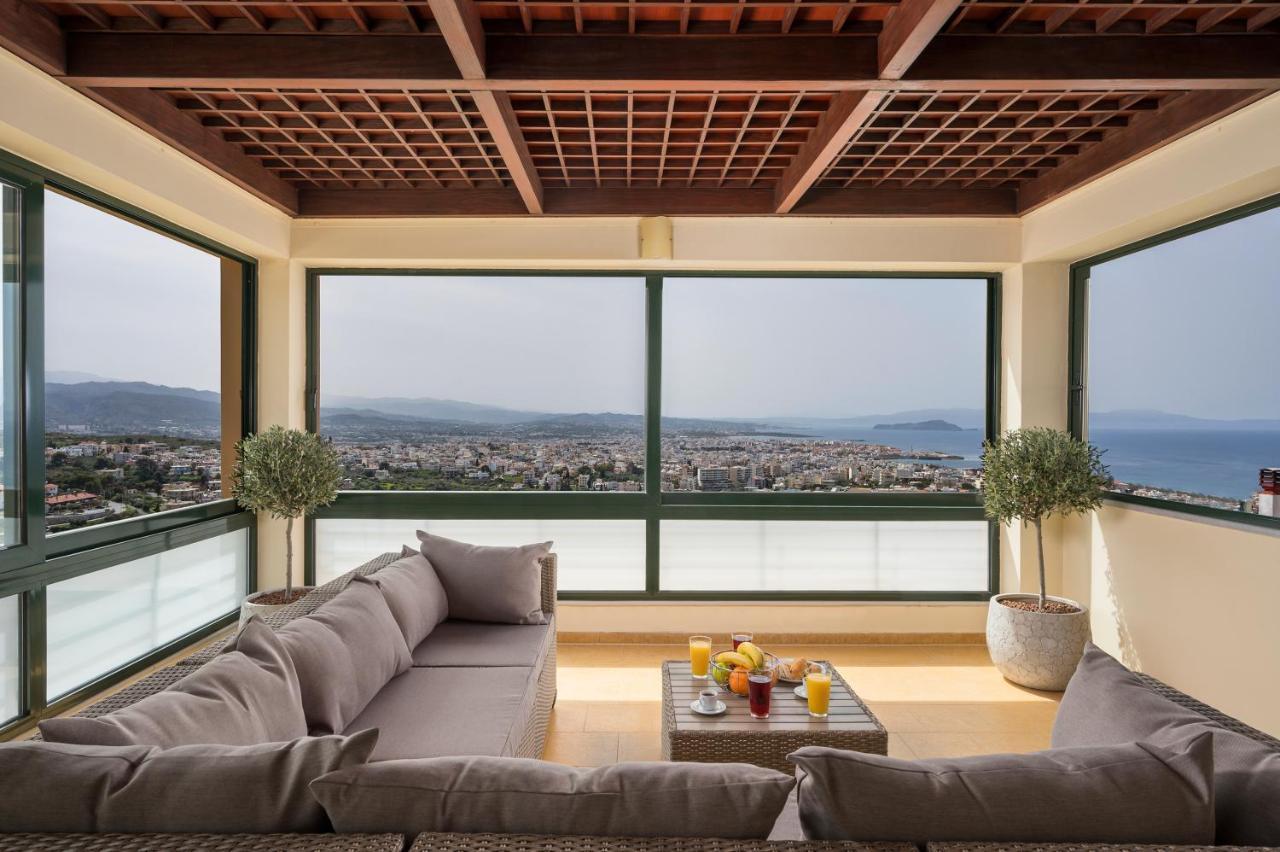 View - Heated Pool & Gym - Majestic Views - 5 Min Drive From Center * Chrissi Akti Chania