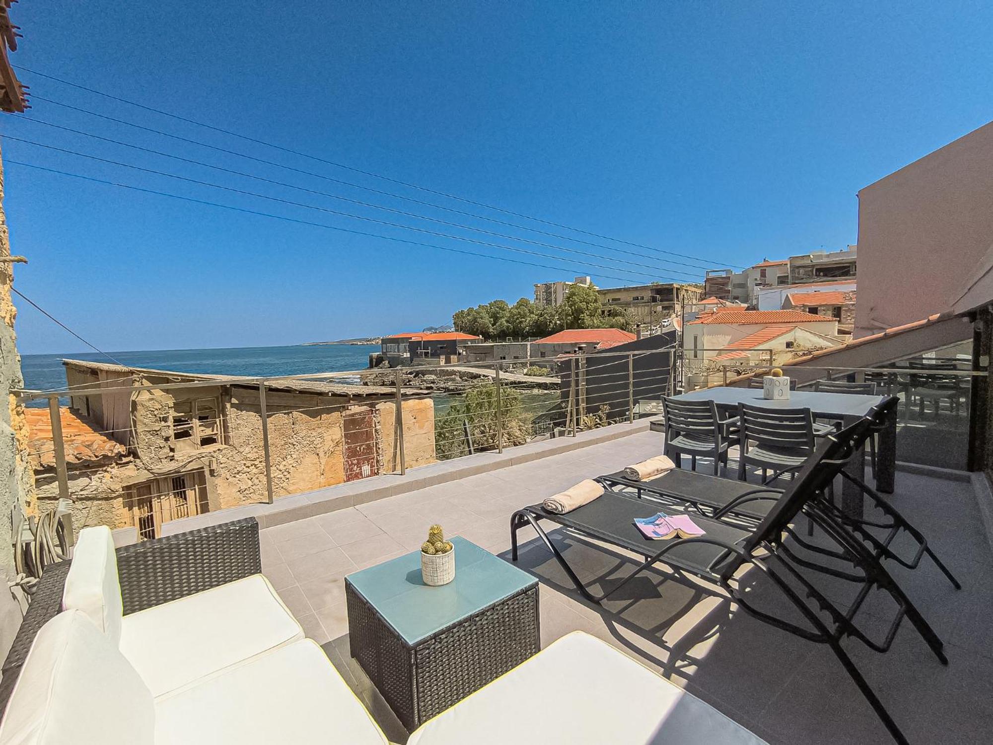 Charming Old Tannery House With Spacious Veranda And Stunning Sea View! Holiday home Chania (Crete)