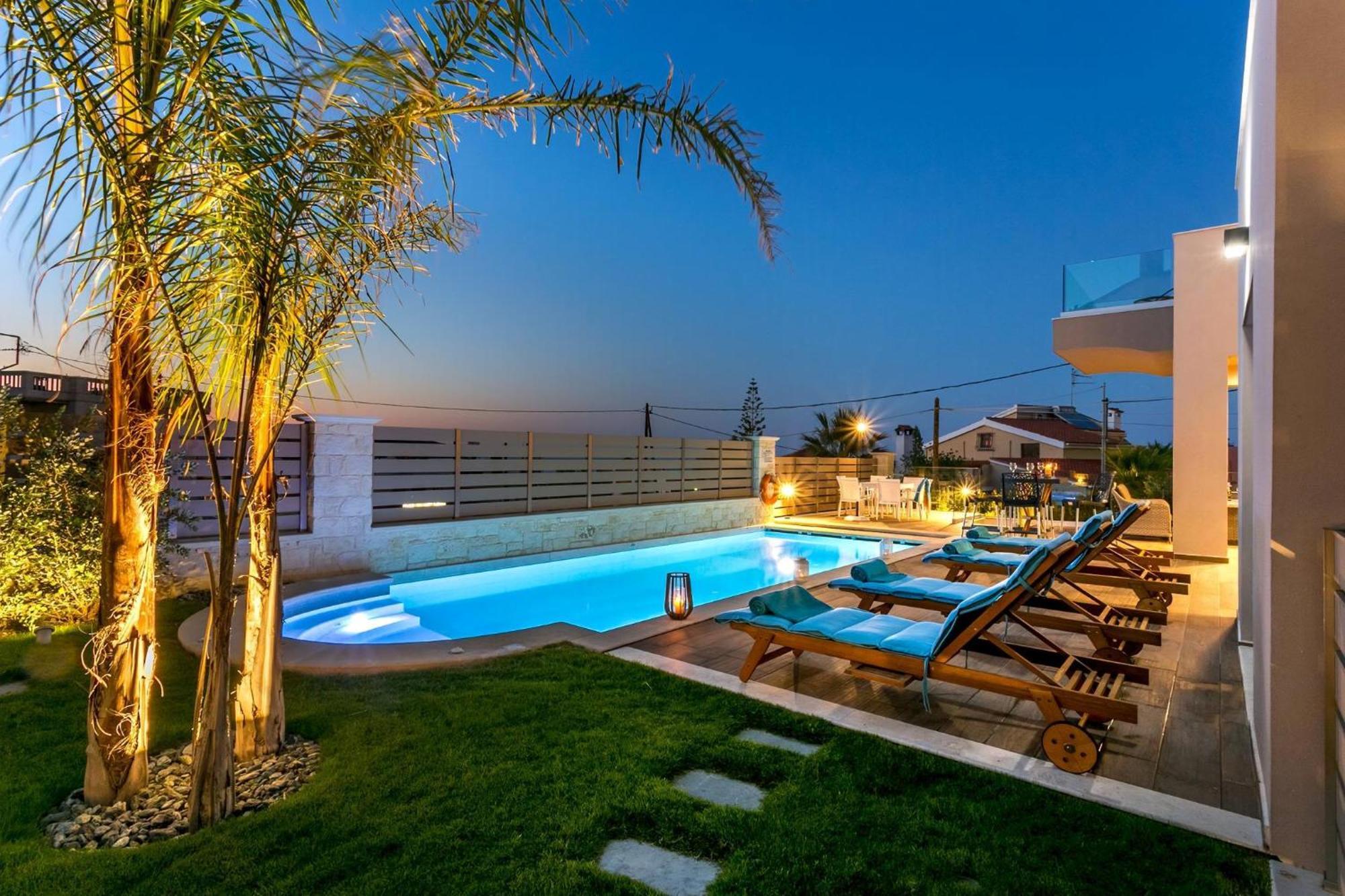 Luxury Crete Marina Mare 3 Bedroom Private Pool Sauna Chania Pousada