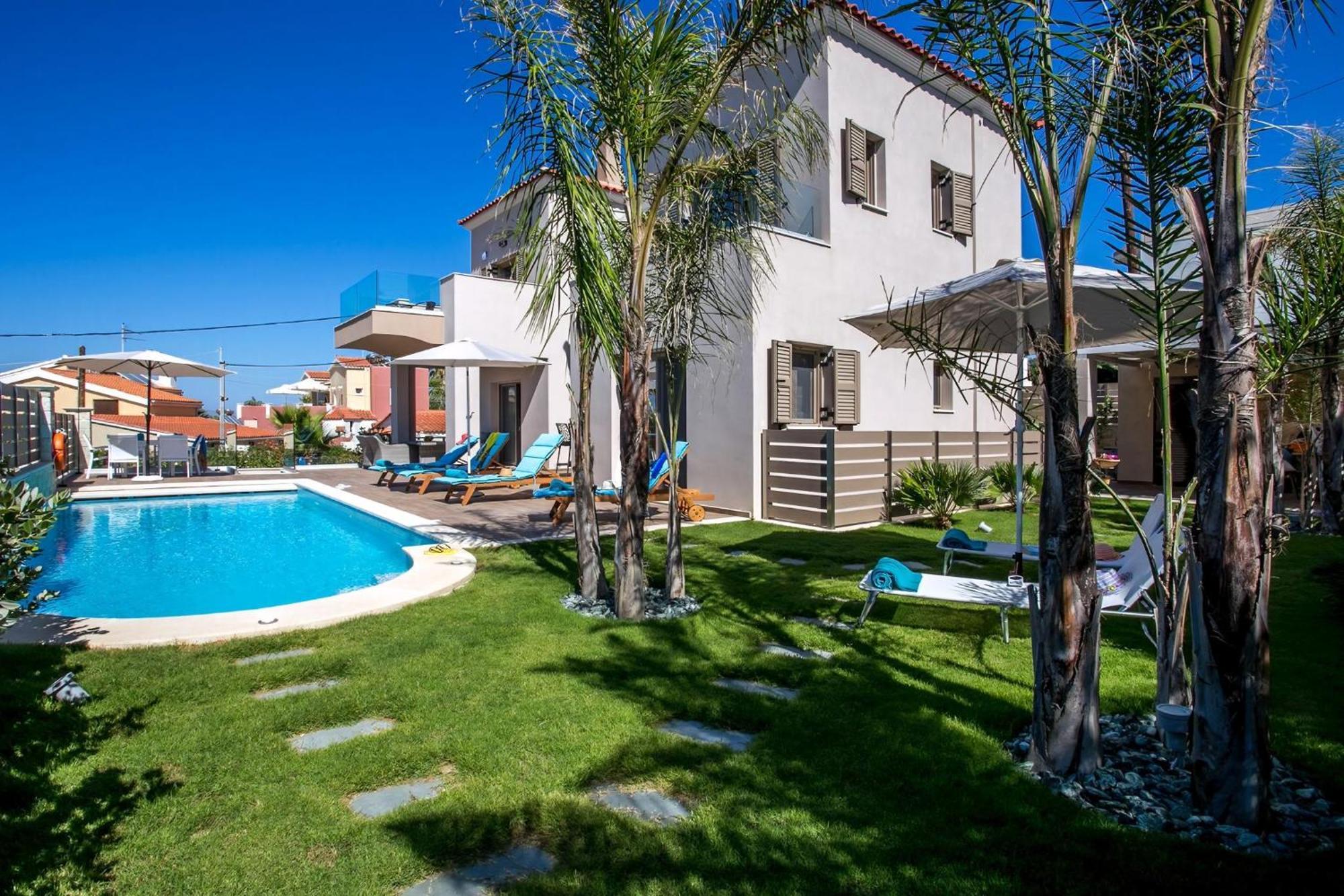Luxury Crete Marina Mare 3 Bedroom Private Pool Sauna Chania * Chrissi Akti Chania