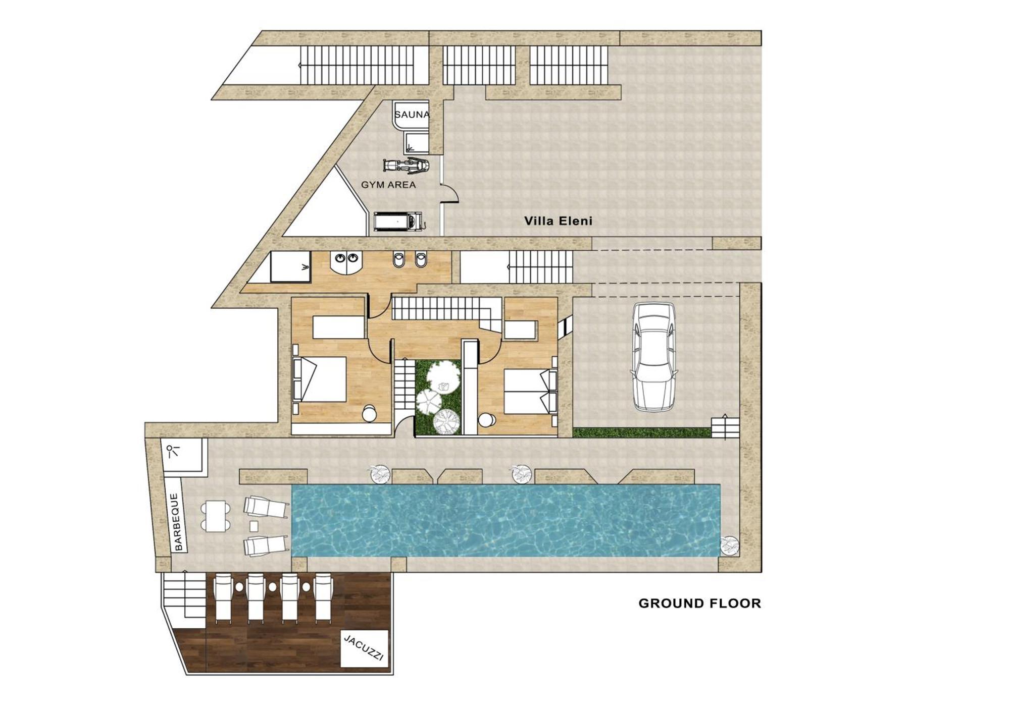 Villa Beachfront Ravdoucha Epavlis Eleni - Pool, Hot Tub, Gym, Sauna, Private Parking, Wifi *