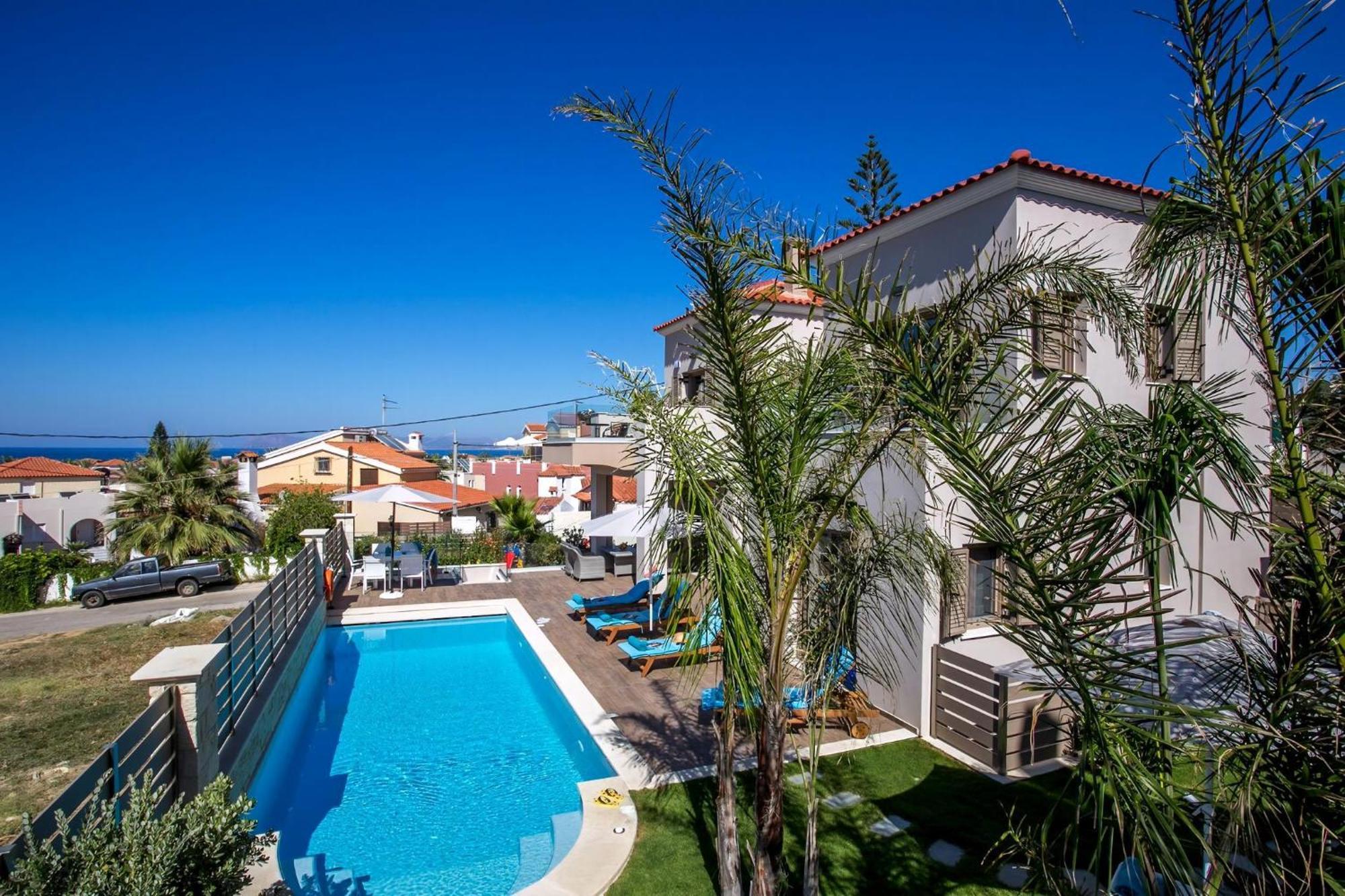 Luxury Crete Marina Mare 3 Bedroom Private Pool Sauna Chania Villa